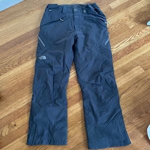 North Face mens ski pants in charcoal grey